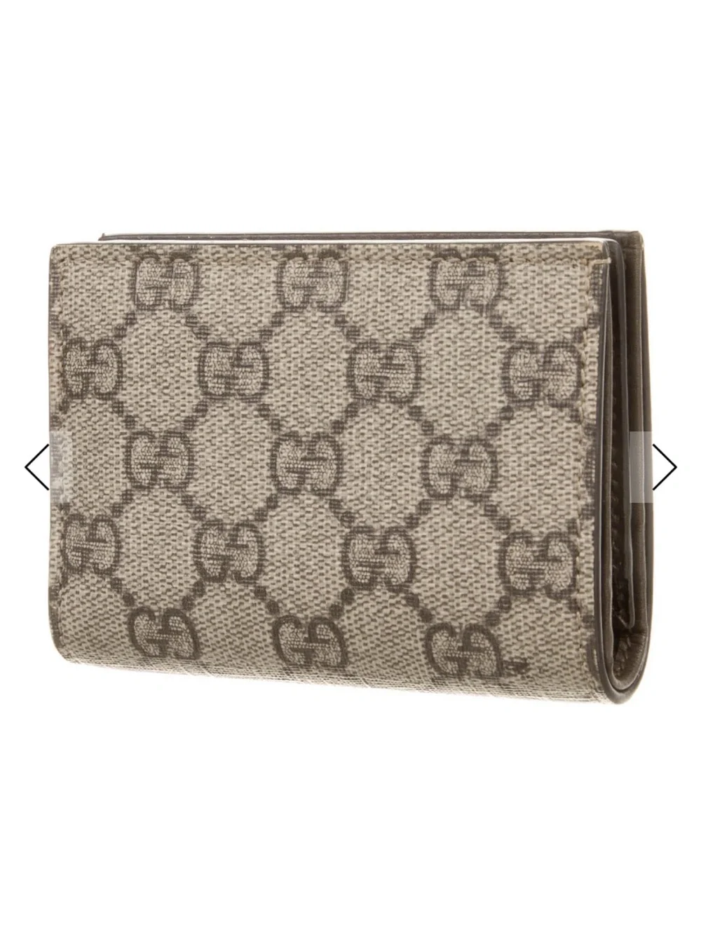 Gucci Beige and Brown GG Supreme Bifold Wallet - Picture 2 of 5